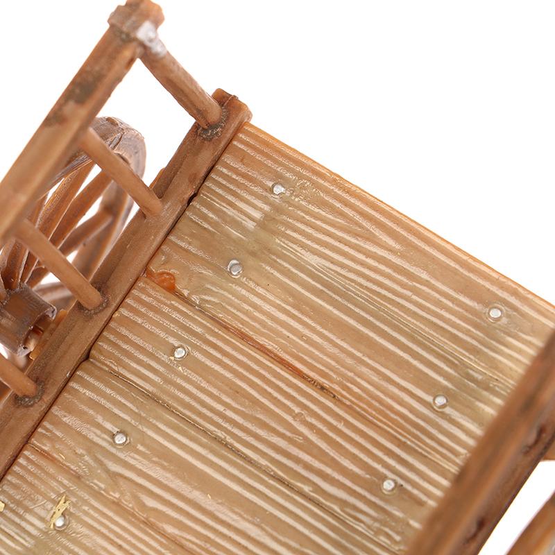 Dollhouse Miniature Simulation Assembled Cart  Model Diy Accessories Garden Furniture Toys