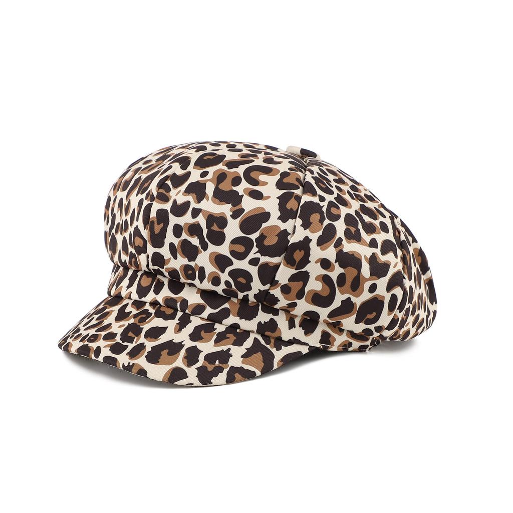Newsboy Caps Women Leopard Zebra Print Beret Hat Spring Summer Vintage Ladies Cosplay Fashion Retro Hip Hop Casual Painter Cap