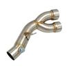 REALZION R6 Motorcycle Exhaust Pipe Exhaust Middle Silp On Pipe For Yamaha YZF R6 2006-2020 Mid Exhaust Pipe