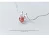 S925 Sterling Silver Antler & Strawberry Crystal Necklace for Women - Fresh, Cute, Simple Clavicle Chain