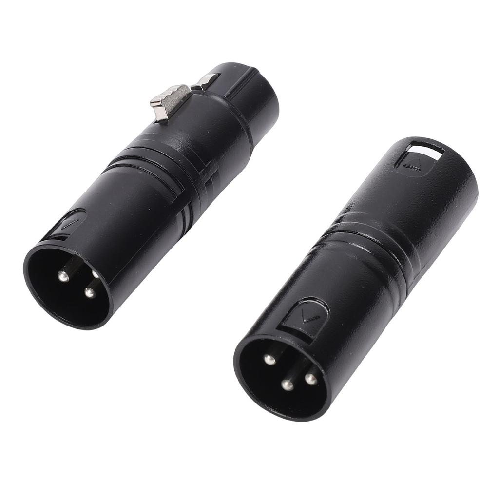 1 Pair 3 Pin XLR Adapter 1 Male to Male 1 Male to Female Connector Balanced Sound Coupler for Microphone Amplifier Mixer
