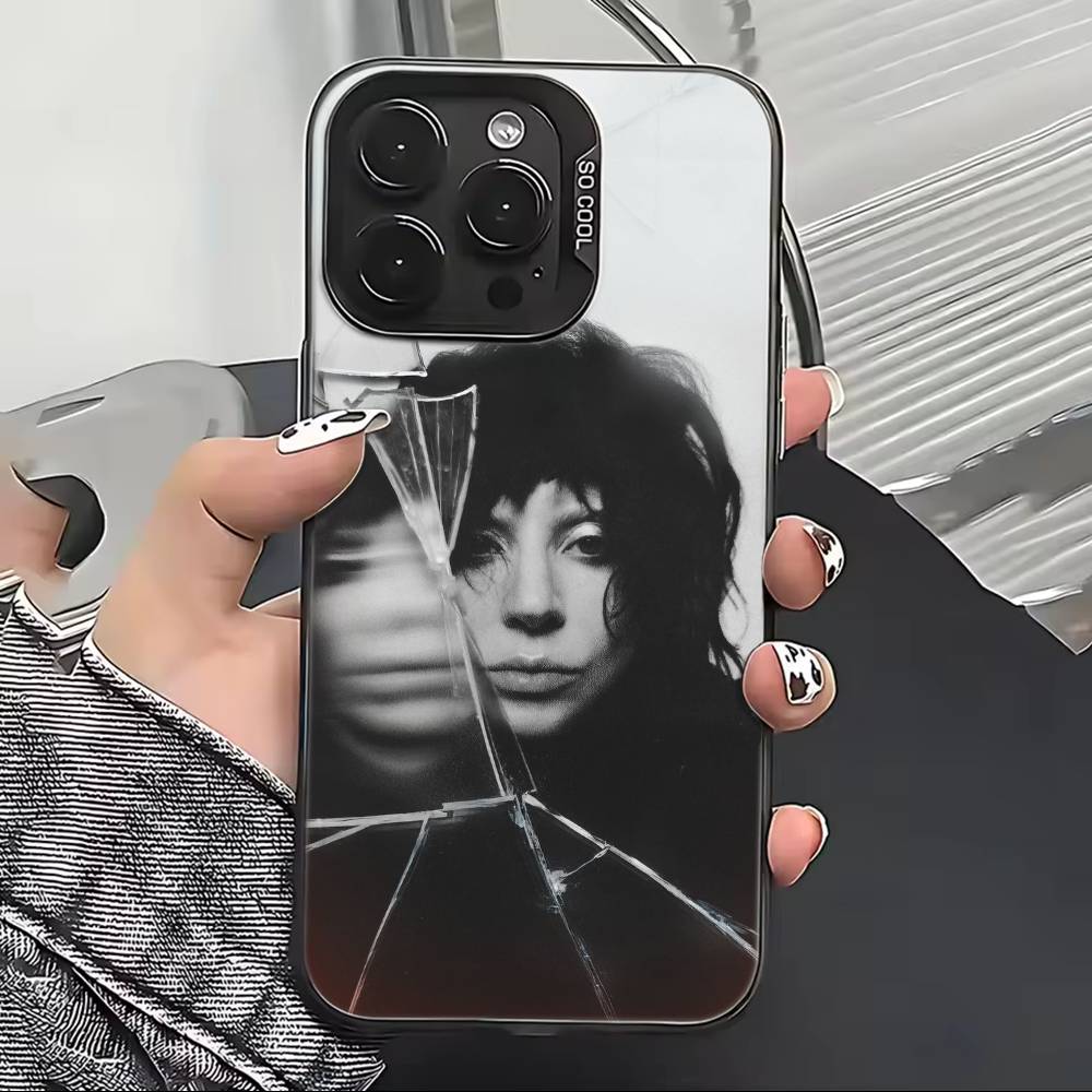 

S-Singer L-Lady Gaga Phone Case For iPhone 17,16,15,14,13,12,11 Plus,Pro Max,XS,Colorful Silver Black Cover iPhone15
