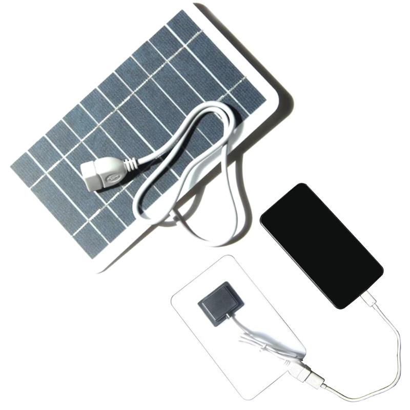 Outdoor Phone Battery Power Bank 2W Flexible Solar Panel with USB Port Camping Charging Battery for Mobilephone
