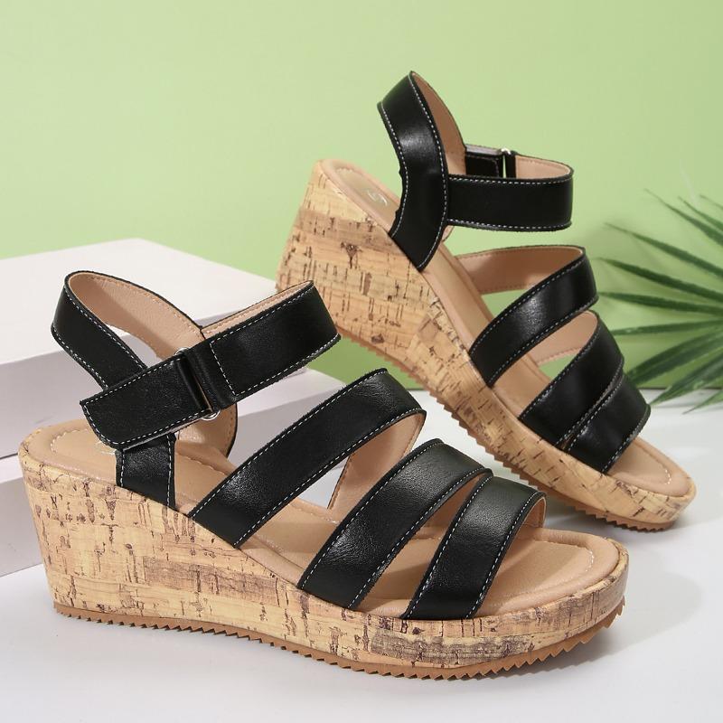 Slope Heel Sandals Women Summer New Velcro Sandals