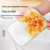 Silver Double Layer Non-Stick Dishcloth: Absorbent, Thickened Cotton Yarn Scouring Pad for Dishwashing and Pot Cleaning