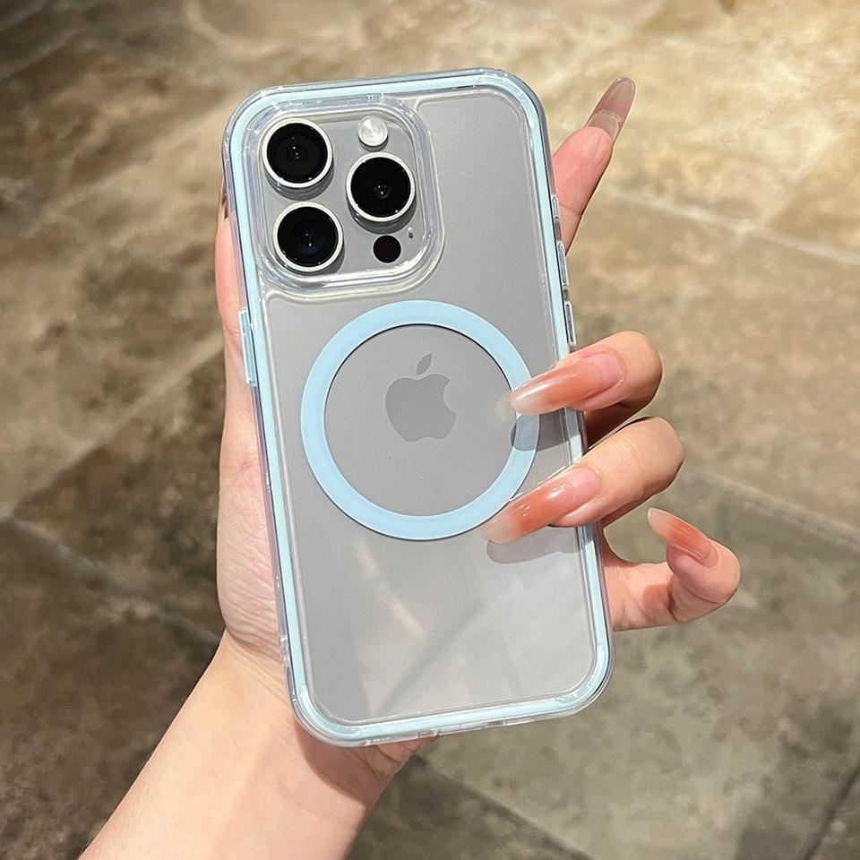 Clear Magnetic Silicone Phone Case For For Iphone 1 14 13 12 11 16 Pro Max 16Pro 14 1 16 Plus Protector Shockproof Cover