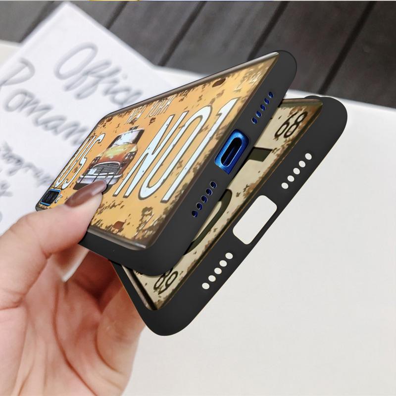 Retro Etui na tablicę rejestracyjną do Samsung Galaxy A54 A52 A14 5G A53 A12 A13 A71 A23 A34 A33 A21s Pokrowiec na telefon