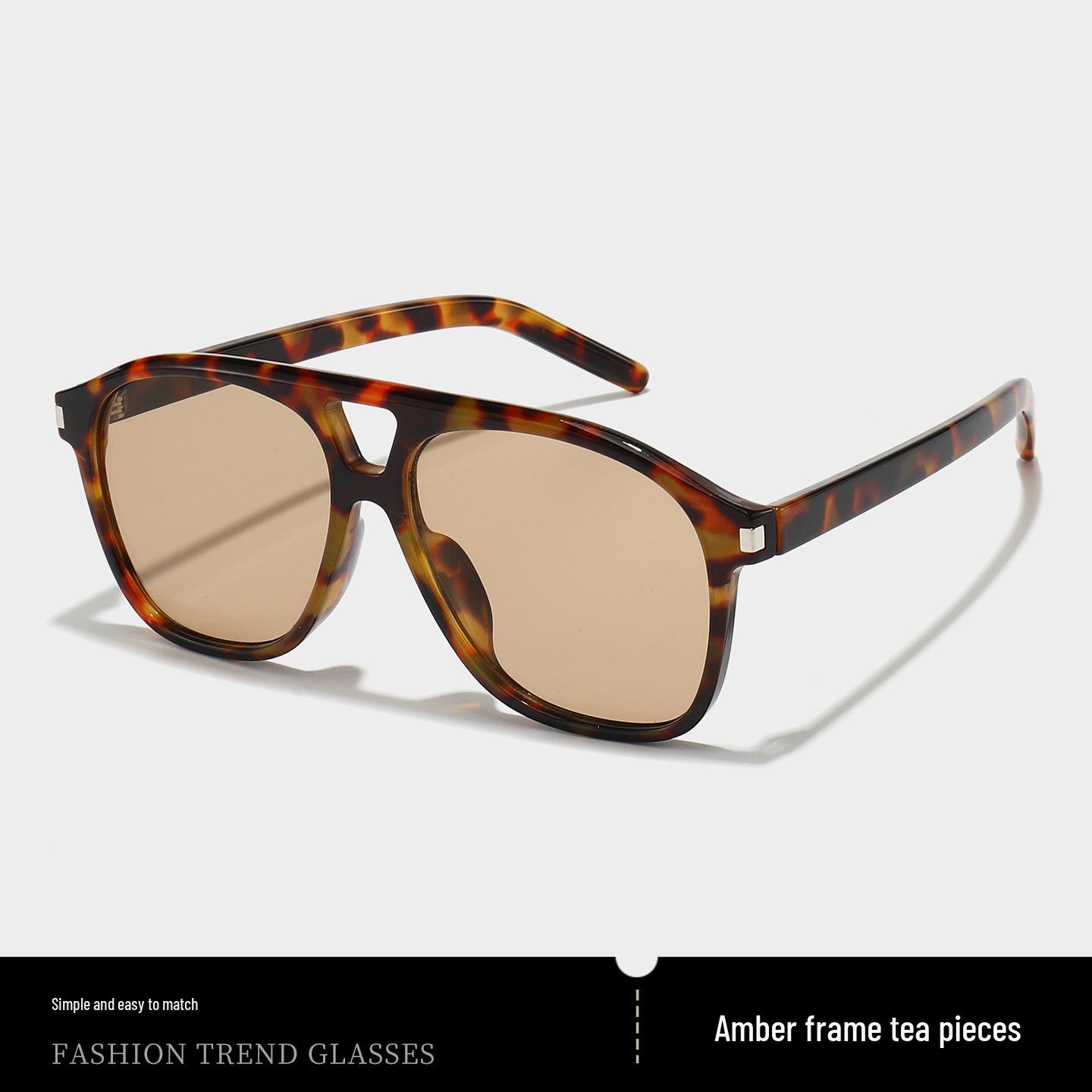 European & American Fashionable Large-Frame UV Protection Sunglasses for Women - Stylish Pilot Style