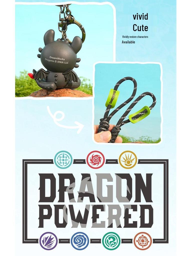 Originální 3D přívěsek na klíče s figurkou Bezzubky - Roztomilý dárek pro přátele