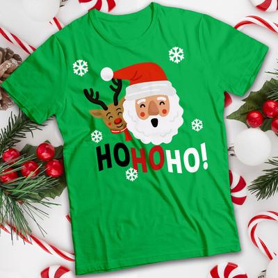 Funny Mens and Womens Santa Reindeer Christmas T-Shirt Tee #MC