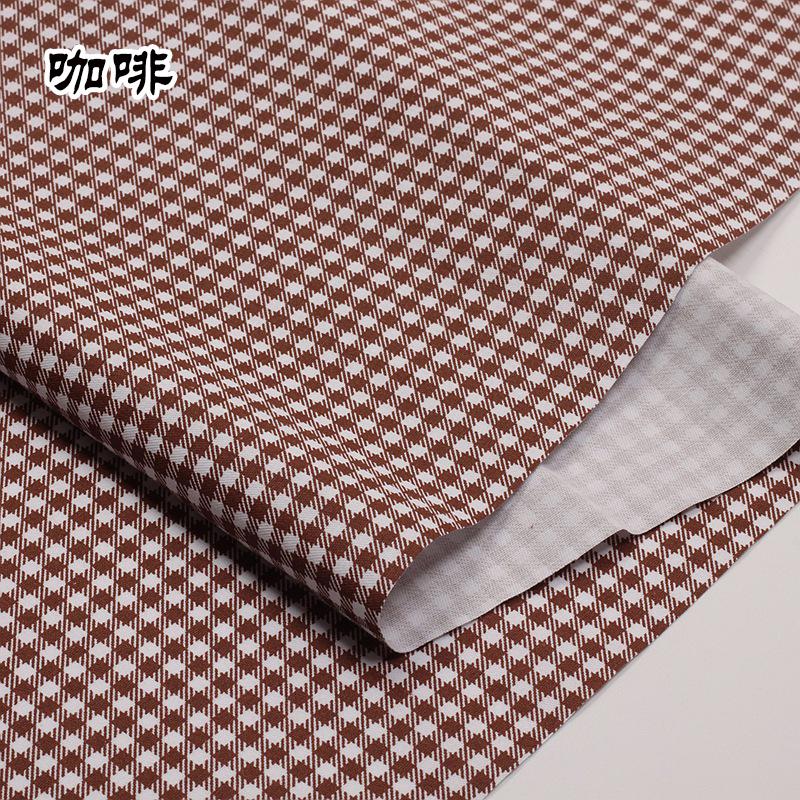 160cm*50cm Customized 3mm Cotton Small Plaid Fabric Yarn-Dyed Chaoyangge Doll Clothes Handmade Fabric DIY Fabric