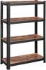 SONGMICS Shelving Unit, 40 x 80 x 160 cm, 520 kg Load Capacity (130 kg per Shelf), Industrial, Adjustable Storage Shelves, for Living Room, Kitchen
