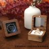 Walnut wood jewelry box - wedding ring box for engagement, diamond ring, valentine's day gift, and storage