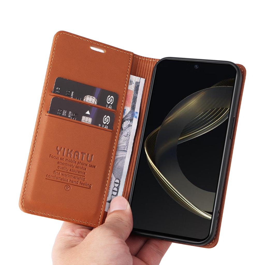 YIKATU YK-001 For Huawei nova 12 SE 4G/nova 11 SE Case Wallet Leather Phone Cover Strong Magnetic Closure
