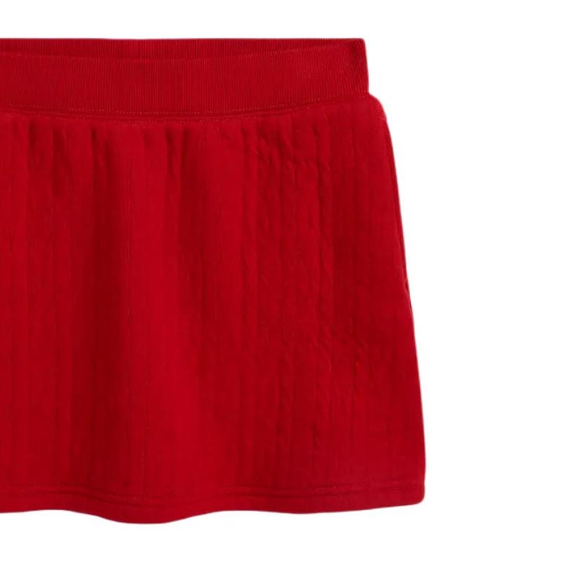 Polo Ralph Lauren Pocket Design Knitted Short Solid Color Animal Totem Embroidery Pattern Midi Skirt Spring Summer Kids Kids Skirts CWPOSKTG6H20144