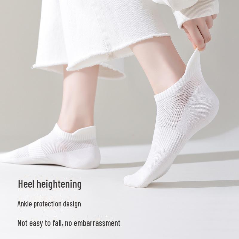 Women's Spring & Summer Cotton Socks - Breathable, Antibacterial, Anti-Pilling Mesh, Boneless Design, Compact Spinning Boat Socks