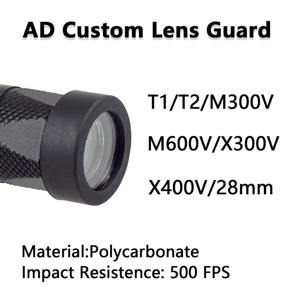 Anti-Riot Flashlight & Red Dot Lens Cover for T1/T2/X300V/X400V