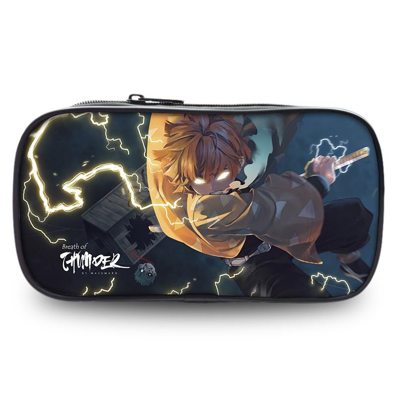 Durable Slayer Demon Pen Bag Versatile Oxford Fabric Large Capacity Stationery Holder