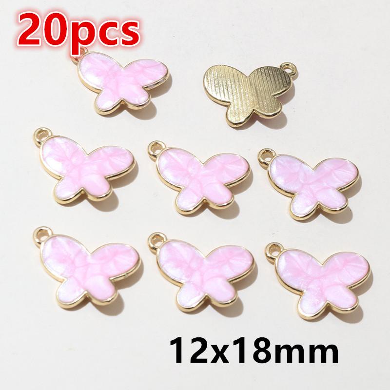 10-20pcs Enamel Butterfly Charms Pendants DIY Jewelry Making Connector Accessories for Earrings Necklace Bracelet Findings