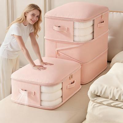 Sac de Rangement pour Couette Sac de Compression à Fermeture Éclair avec Fenêtre Transparente et Poignées de Transport Gain de Place Organisateur pour Couette Vêtements d'Hiver Couvertures Literie