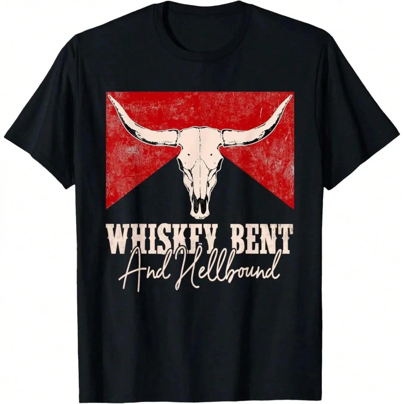Whiskey Bent Hellbound Western Cactus Desert Graphic Oversized T-Shirt M