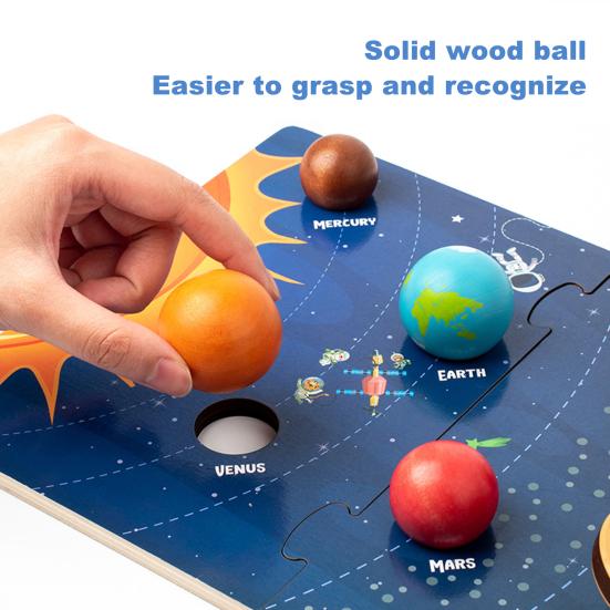 1 Set Kinder Sonnensystem Spielzeug mit 8 3D Sonnen Planeten 9 Karten Modell Universum Astronomische Wissenschaft Lernen STEM Pädagogisch