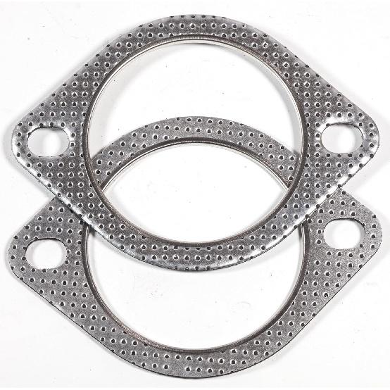 BEONEO-120-07610-0002 (3 Inch)-2 Bolt MLSG High Temp Exhaust Gasket 3" I.D. (Qty 2) - Heavy Duty be made of Metal And Fiber Laminate.