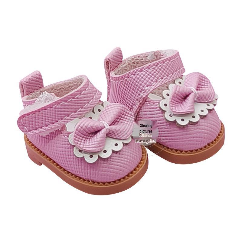 Cotton Doll Princess Shoes for BJD 22cm Dolls - 8 Points Leather, 3.6cm Size