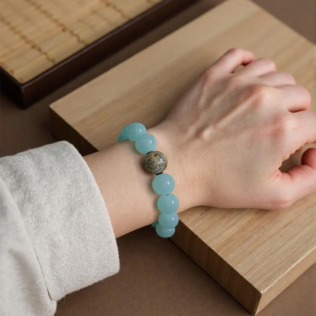 Lucky Handmade Natural Stone Bracelet For Positive Energy Fashionable Original Stone Beads