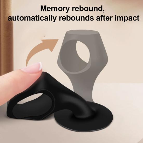 Silicone Door Stopper Wall Protector Home Office Door Handle Stops Shock Absorbing Noise Reduction Anti-collision Door Wall Bumper
