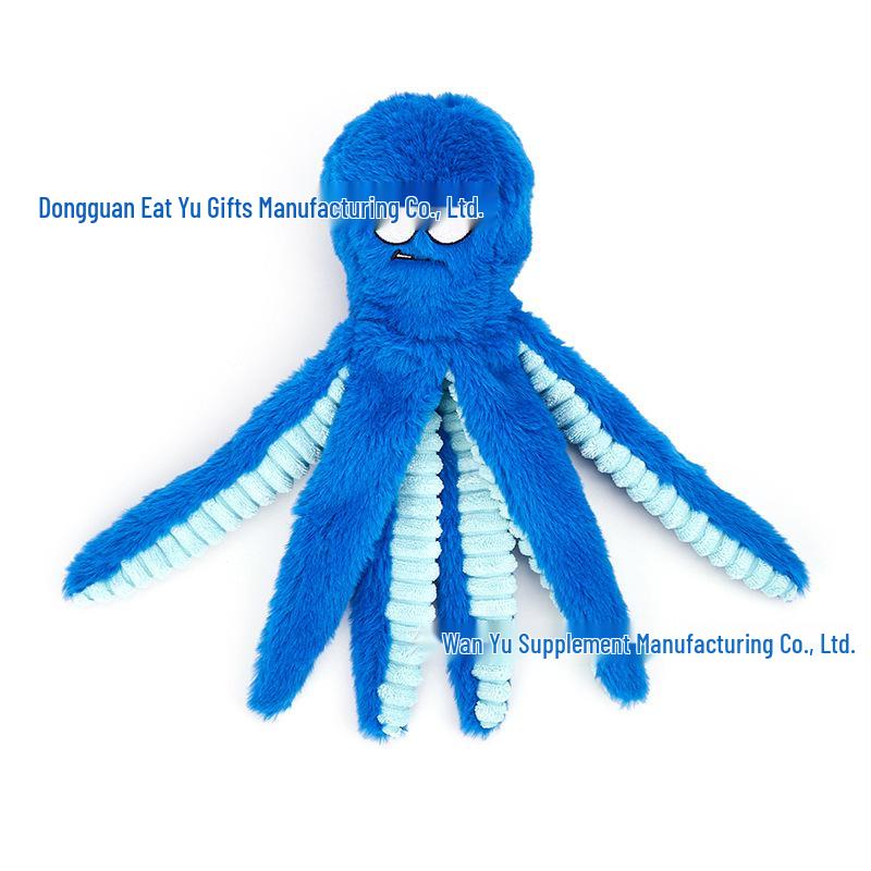 Goofy Big-Eyed Crinkle Octopus Plush: Interactive Sound Toy for Dog Boredom Relief