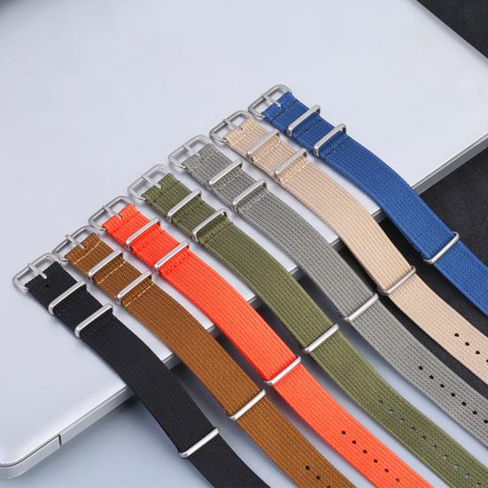 Nylon Watch Strap Replacement Breathable 18/20/22MM Women Men Braided Watch Wristband with Metal Pin Buckle Watch Accessories