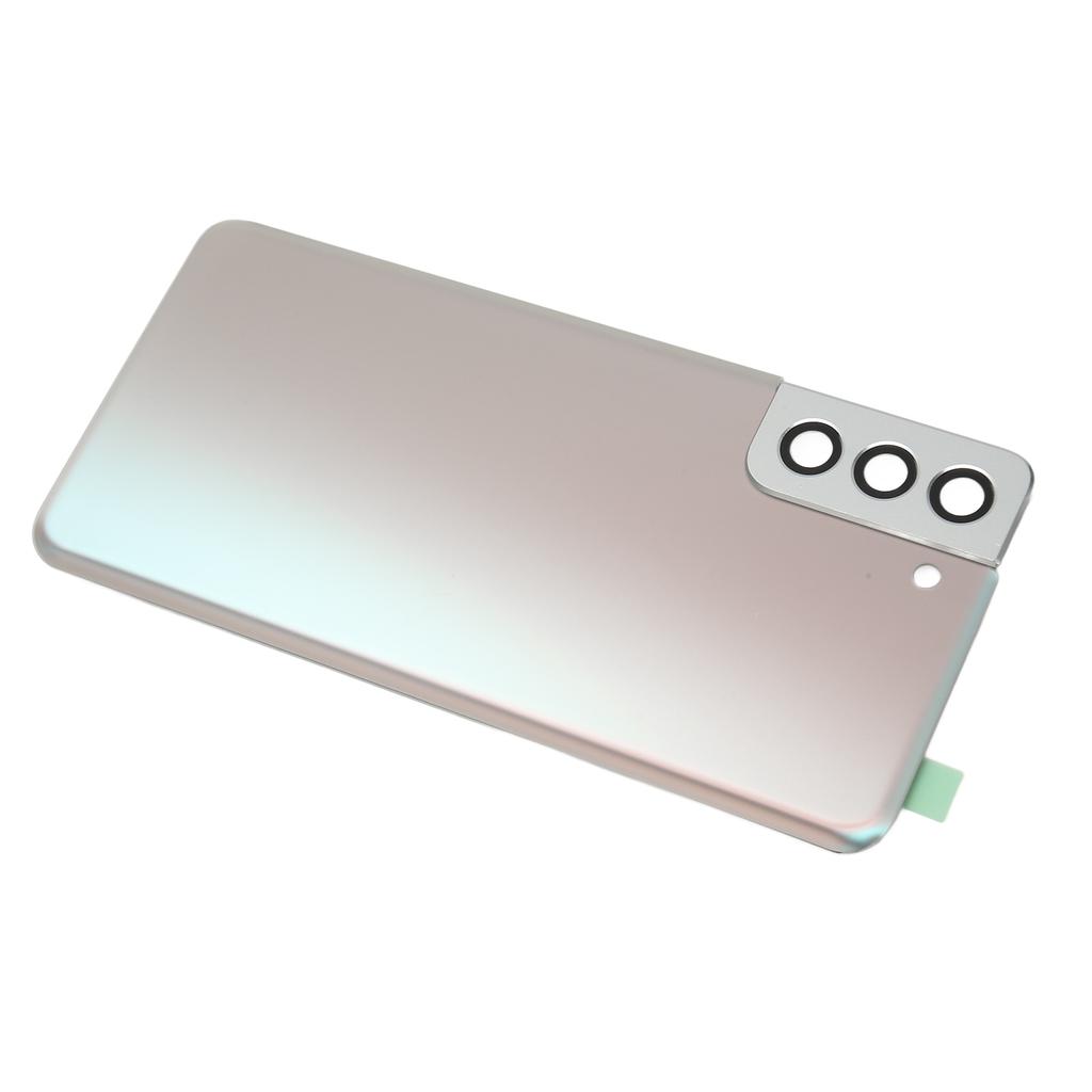 Replacement Back Glass Cover for Samsung Galaxy S21 Plus Rear Glass Door Cover with Pre Installed Camera Lens Silver