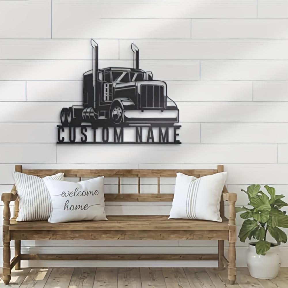 Vintage Truck Metal Sign Handmade Custom Wall Decor