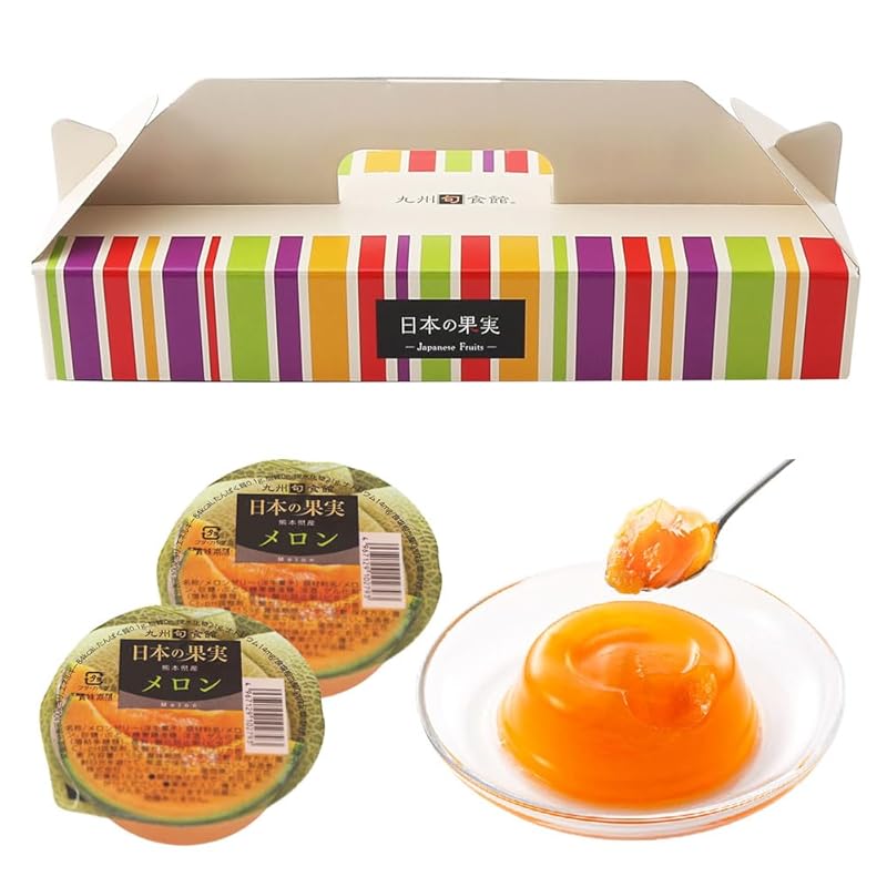 

[Kyushu Shushokukan] japanese fruit trial set Made in Kumamoto Prefecture melon jelly 155g× 3 pieces Assortment set gift