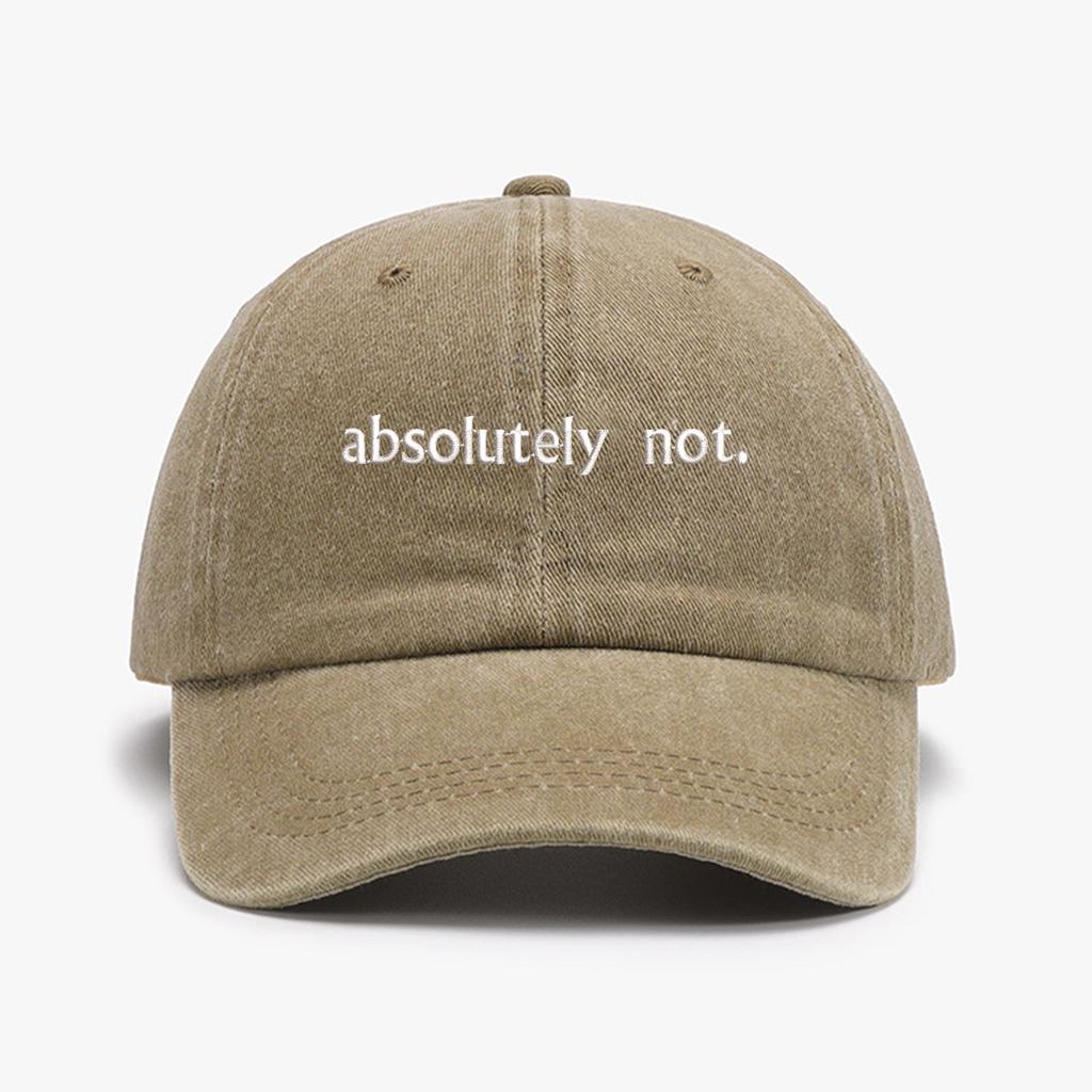 1 "Absolutely "embroidery Printed Baseball Cap Outdoor Fashion Accessory Hat, Adjustable, Lightweight, Unisex, As a Holiday Gift