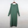 Sunshine House Lonely Export Tail Single K-style Women's Autumn Round Neck Pullover Long Sleeves Knitting Dress Women's Loose Slim Looking
