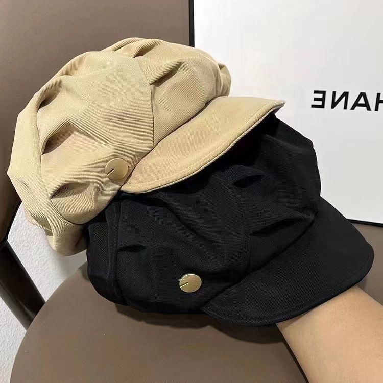 Spring and Summer Beret Children's New Face Newsboy Hat Cloud Octagonal Hat Sun Protection Hat Big Head Circumference