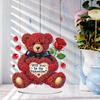 2D Flat Print Valentines Day DIY Diamond Painting Desktop Ornaments Kit Diamond Painting Desktop Decorations for Adults Beginner