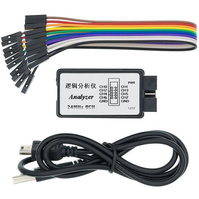 Anslyzer logiki usb SCM 24MHz 8 kanałów 24M/sekundy analizator stanów logicznych debuger dla ARM FPGA analizator stanów logicznych logika 24M 8CH