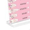 Nail Art Display Board 2mm Acrylic Panel Elegant Standing Versatile Use Cute Photo Props Small with