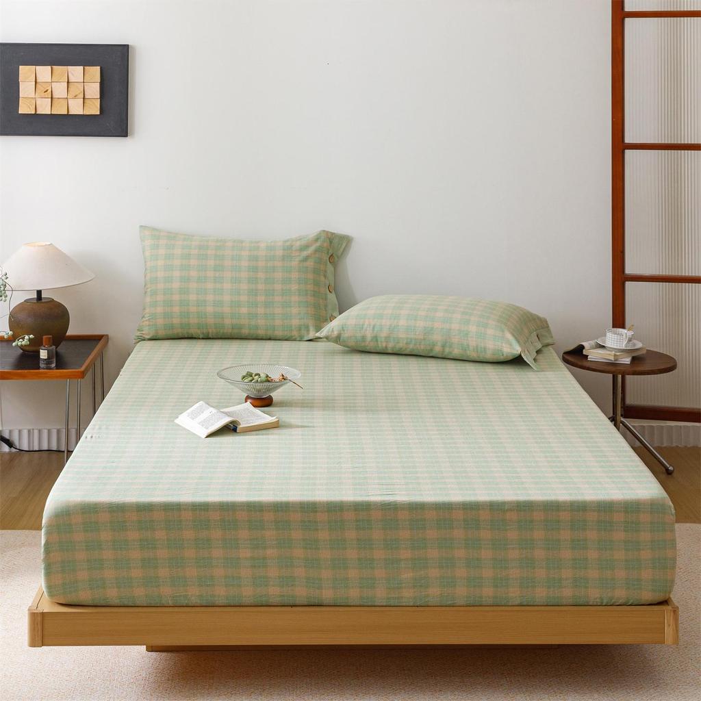Cotton Fitted Sheet: Soft, Skin-Friendly, Moisture-Absorbing, Sweat-Wicking, Machine Washable Mattress Protector