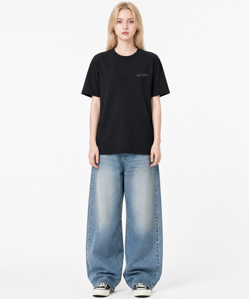 MONSTER REPUBLIC Daisy Flower Gray T-Shirt Black_9129