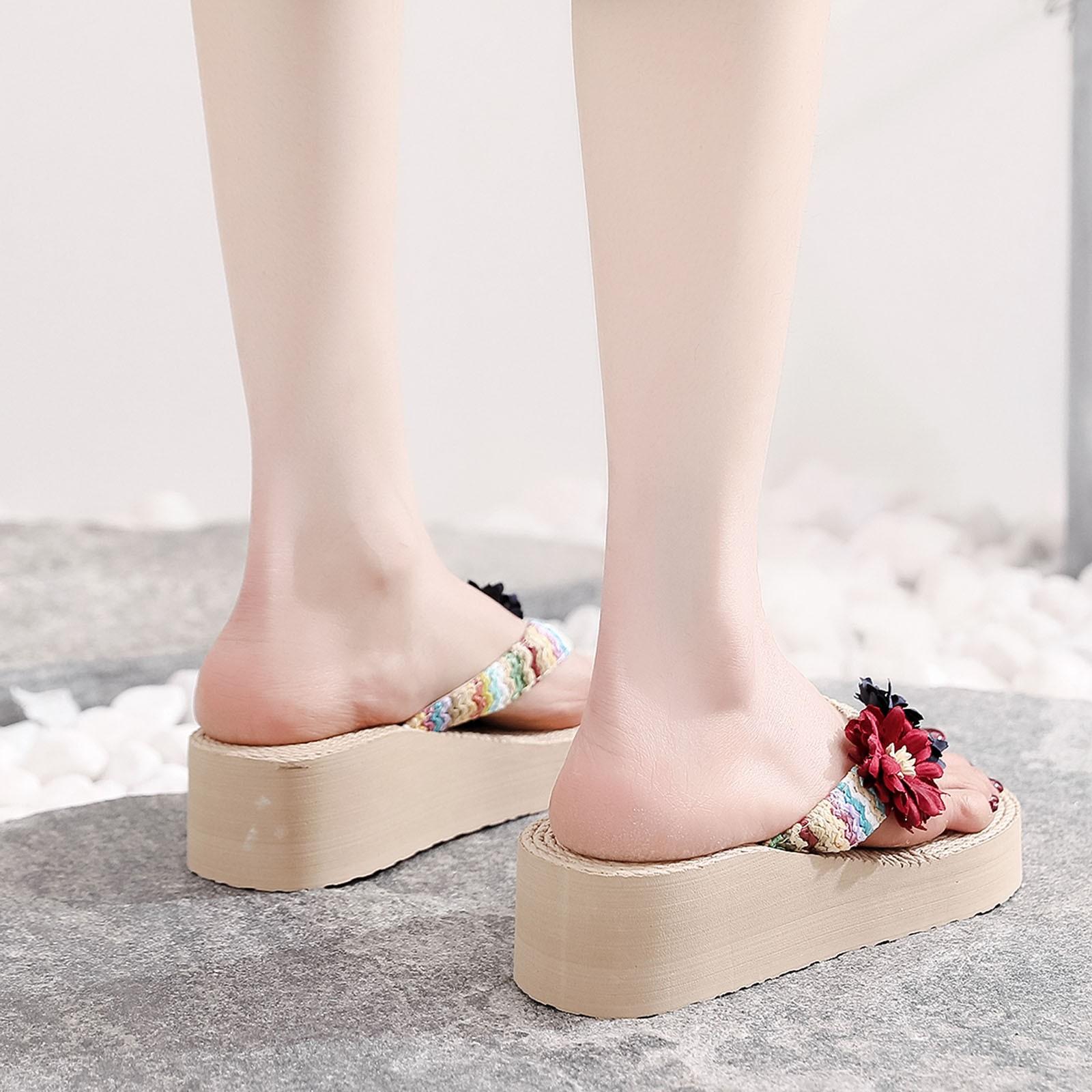 Женские плетеные пляжные дышащие сандалии — фото 5