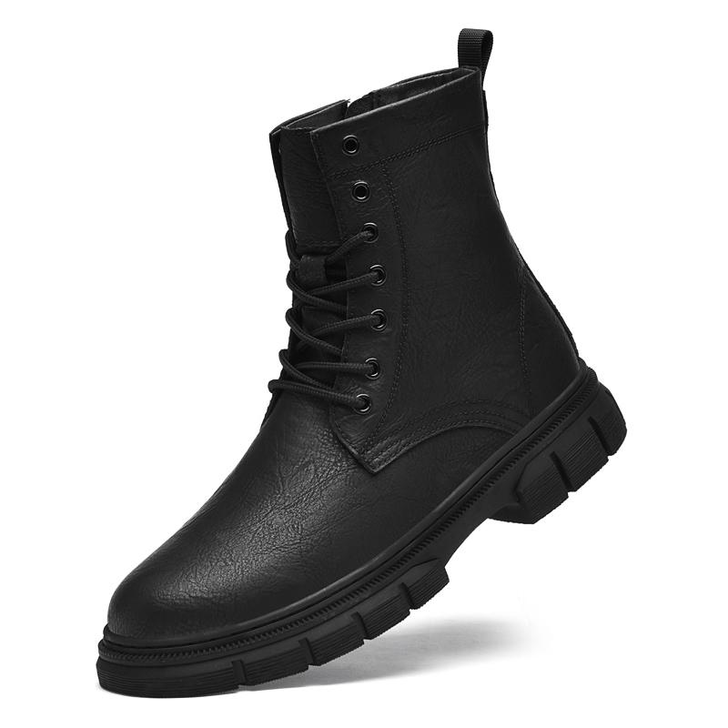 

Осенние новые мужские ботинки большого размера 37-46, черные ботинки, туфли на платформе, модные ботильоны, зимние теплые мужские ботинки, новые ботинки Mujer 46 чёрный