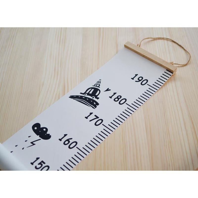 Kids Growth Measurement Ruler Wood Frame Canvas From Baby To Adult Measurement Ruler For Child's Room Living Room Decoration