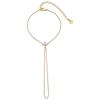 Wind Titanium Steel 18K Gold-Plated With Diamond Small Disc Fashion Bracelet Color-Preserving Women'S Stainless Steel Finger Clip Bead Finger Chain