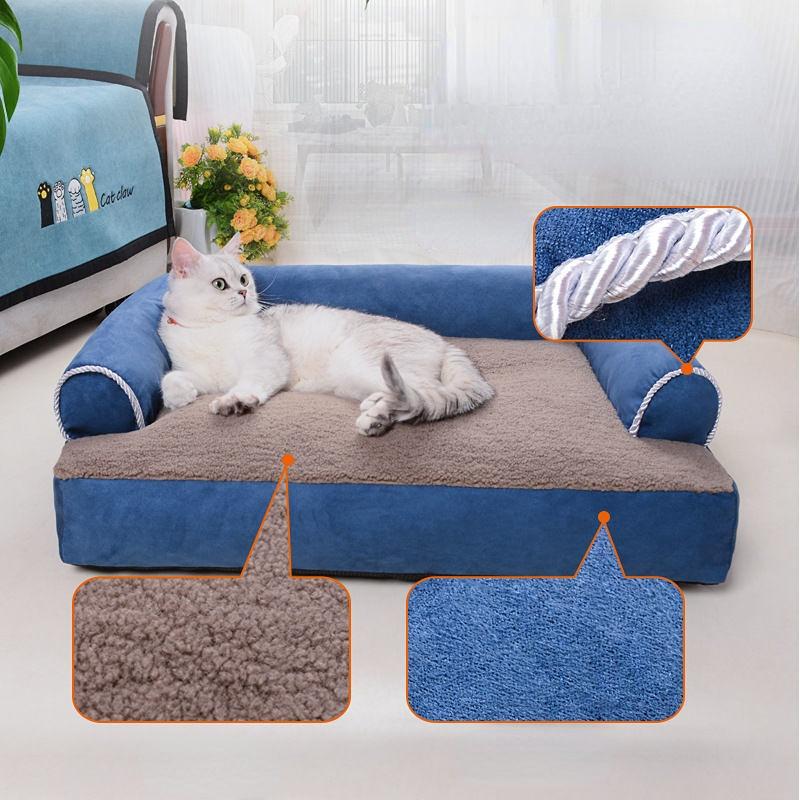 Winter-Superwarme Hundematte, dickes Hundesofa für kleine, mittlere und große Hunde und Katzen, flauschiges Schlafbett, abnehmbar und waschbar