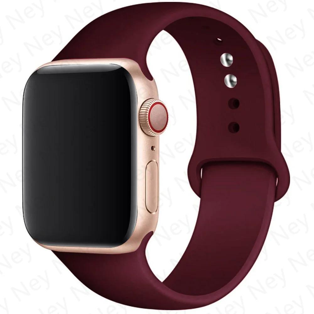 Silikonový řemínek pro Apple Watch 44mm 40mm 49mm 45mm 41mm 38mm 42mm Correa Belt Bracelet pro Apple Watch Series 9 8 7 6 5 3 SE Ultra 2