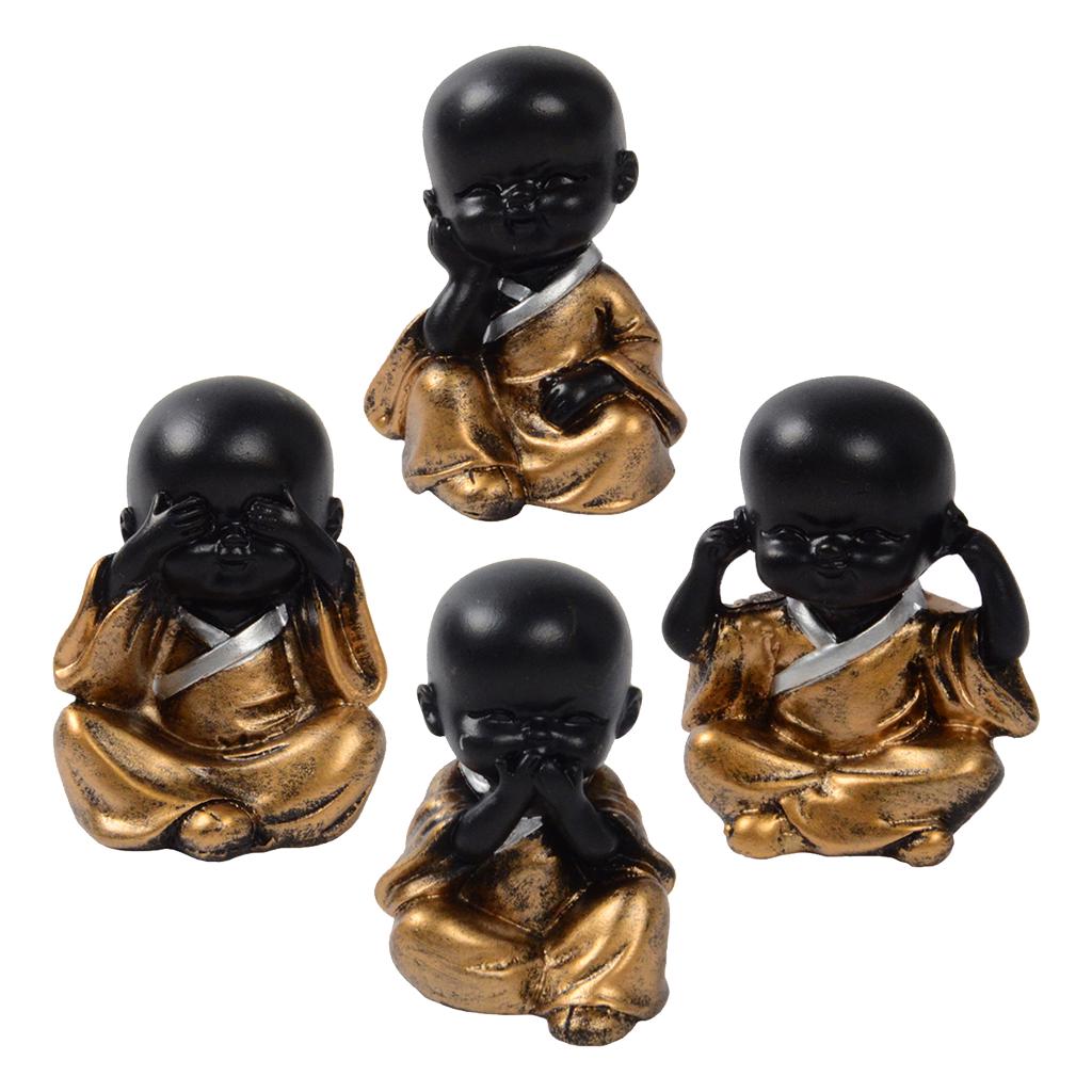 Buy Resin Small Buddha Statue Monk Figurine Tea pet Ornaments Style01